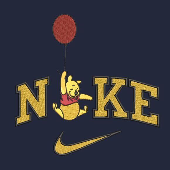 Nike Winnie The Pooh Embroidered Adult Unisex Crewneck Sweatshirt Balloon Gold - Picture 11 of 13